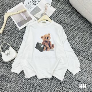 Áo sweater gấu dài tay