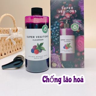 Sữa rửa mặt rau củ thải độc Super vegitoks cleanser Wonder bath 300ml
