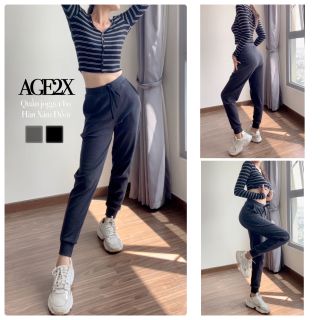 Quần jogger Thun Gân AGE2X chất lượng cao (KHÔNG độc hại-ra màu-mất phom khi giặt máy)