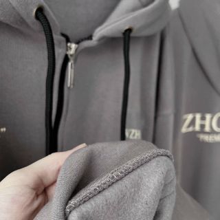 Áo khoác thun nỉ logo in wzhoffcal nón 2 lớp form dưới 70kg