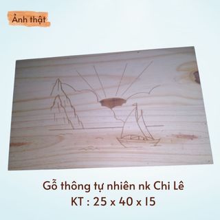 Hộp gỗ thông tự nhiên - Kích thước lớn