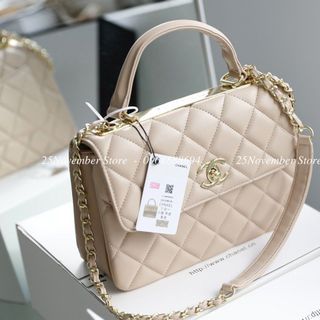 Túi Xách Nữ CHa.nel Tren.dy -Size 24Cm -Màu Nude -Bán Sỉ-Bán Buôn