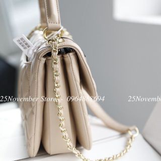 Túi Xách Nữ CHa.nel Tren.dy -Size 24Cm -Màu Nude -Bán Sỉ-Bán Buôn