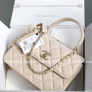 Túi Xách Nữ CHa.nel Tren.dy -Size 24Cm -Màu Nude -Bán Sỉ-Bán Buôn
