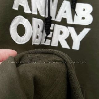 Áo hoodie thun nỉ logo in annab obery form dưới 70kg