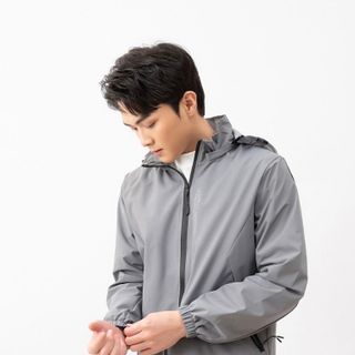 Áo Khoác Gió Nam Nữ Có Mũ Cao Cấp 2 Lớp Chống Nước Tráng Bạc Chống Tia UV Chống Nắng Ngăn Gió OBAHA
