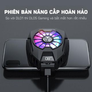 Quạt Tản Nhiệt Cho Điện Thoại Điện Thoại DL 05 - Làm Mát Siêu Nhanh - Hiển Thị Nhiệt Độ