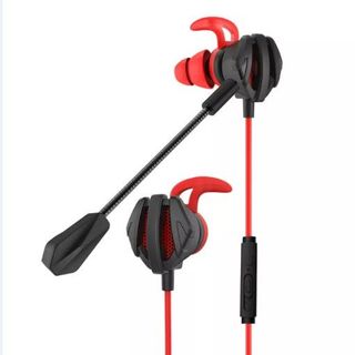 Tai nghe Gaming nhét tai có dây có mic G6 MÀU ĐEN, âm thanh vòm 3D với màng loa 10mm cho âm thanh siêu thực, jack 3.5mm, micro kép
