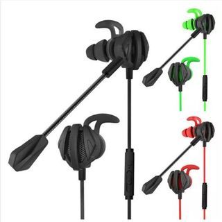 Tai nghe Gaming nhét tai có dây có mic G6 MÀU ĐEN, âm thanh vòm 3D với màng loa 10mm cho âm thanh siêu thực, jack 3.5mm, micro kép