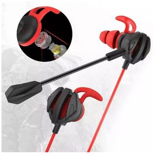 Tai nghe Gaming nhét tai có dây có mic G6 MÀU ĐEN, âm thanh vòm 3D với màng loa 10mm cho âm thanh siêu thực, jack 3.5mm, micro kép