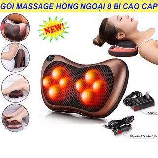 Gối massage 8 bi hồng ngoại đa năng giá sỉ