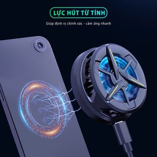 Quạt Tản Nhiệt Cho Điện Thoại CX-01 , Thiết Kế Từ Tính - Làm Mát Cực Nhanh - Kết Hợp Đèn Led RGB