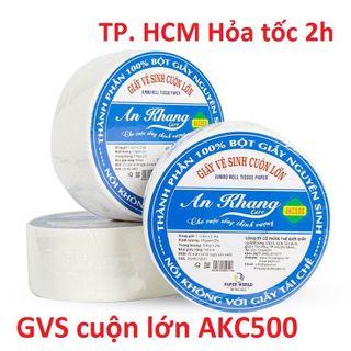 Giấy vệ sinh cuộn lớn An Khang 2 lớp 500g AKC500 giá rẻ chất lượng Hỏa tốc TPHCM