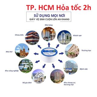 Giấy vệ sinh cuộn lớn 2 lớp An Khang AKC500g