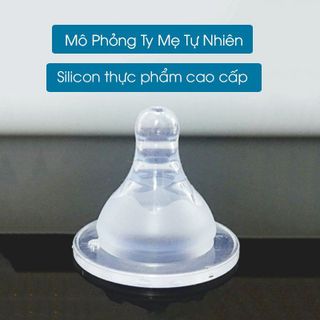 Núm ty thay thế silicon cao cấp cổ rộng cho em bé siêu mềm Mô phỏng ty mẹ giá sỉ