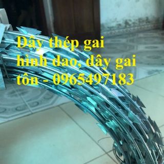 Dây thép gai hình dao  chống trộm đường kính 35cm, 45cm, 60cm, 80cm, 90cm giá sỉ