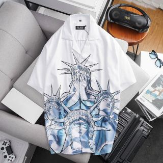 BIGSIZE - Áo sơ mi tay ngắn BB Boiz tay ngắn nữ thần form bigsize 80kg - 130kg - cổ đăng tông