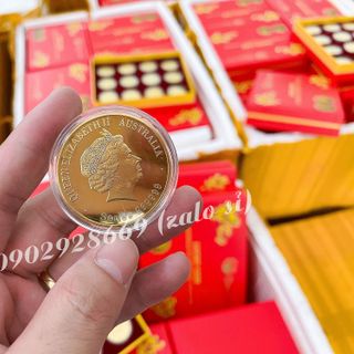 [Quà Tặng Tết] Bộ Xu Úc 12 Con Giáp Mạ Vàng Kèm Hộp, Quà Tặng Ý Nghĩa, Độc Đáo