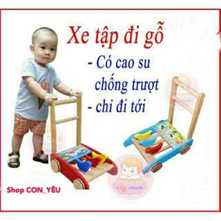 Xe tập đi bằng gỗ hiệu Song Son hình ba con thú cho bé - Bảo hành 1 tháng giá sỉ