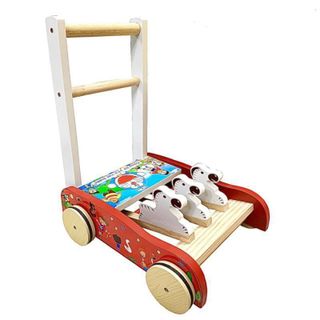 Xe tập đi bằng gỗ hiệu Song Son hình ba con thú cho bé - Bảo hành 1 tháng