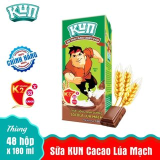 Sữa lúa mạch Kun 180ml (Thùng 48 hộp) giá sỉ