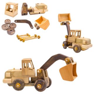 Xe Xúc Lật Lắp Ráp, Đồ Chơi Gỗ Tháo Ráp Trí Tuệ Cho Bé, Lắp Ghép Từng Chi Tiết - Chàng Trai Gỗ