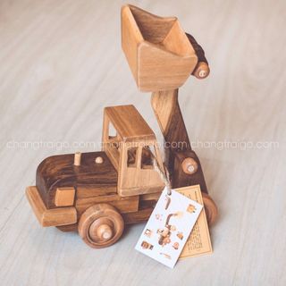 Xe Xúc Lật Lắp Ráp, Đồ Chơi Gỗ Tháo Ráp Trí Tuệ Cho Bé, Lắp Ghép Từng Chi Tiết - Chàng Trai Gỗ