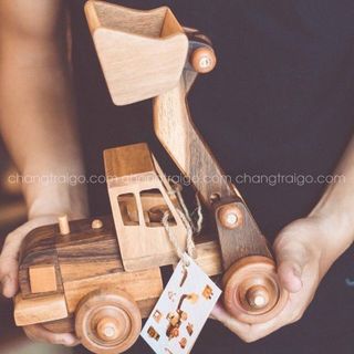 Xe Xúc Lật Lắp Ráp, Đồ Chơi Gỗ Tháo Ráp Trí Tuệ Cho Bé, Lắp Ghép Từng Chi Tiết - Chàng Trai Gỗ