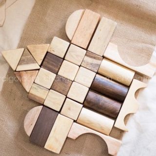 BỘ KHỐI XÂY DỰNG 29 CHI TIẾT SÁNG TẠO - ĐỒ CHƠI GỖ CHÀNG TRAI GỖ