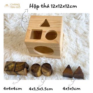 Hộp Thả Khối Hình Học Đồ Chơi Gỗ Chàng Trai Gỗ