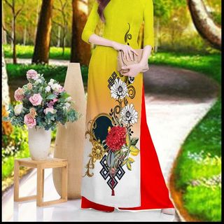 ÁO DÀI TRUYỀN THỐNG HOA CÚC