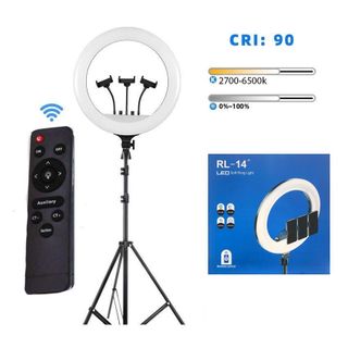 Bộ Đèn Livestream RL14 Size 36cm + Chân Đèn + Kẹp Điện Thoại - Cực Chắc Chắn- Hỗ trợ Makeup Quay TikTok