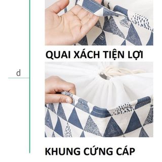 ❤️Size To 100 Lít❤️ Túi Đựng Quần Áo Chăn Màn Vải Canvas Không Thấm Nước, Giỏ Đựng Đồ Đa Năng