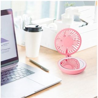 Quạt Mini A8 Có Gương Soi Tiện Lợi Siêu Xinh - Dễ Vệ Sinh - Chính Hãng HD DESIGN