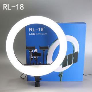 Bộ Đèn Live Stream RL 18 Size 45cm + Chân Đèn + Kẹp Điện Thoại - Chính Hãng HD DESIGN