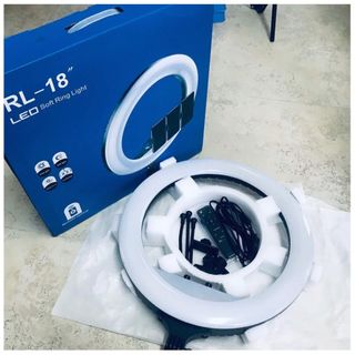Bộ Đèn Live Stream RL 18 Size 45cm + Chân Đèn + Kẹp Điện Thoại - Chính Hãng HD DESIGN