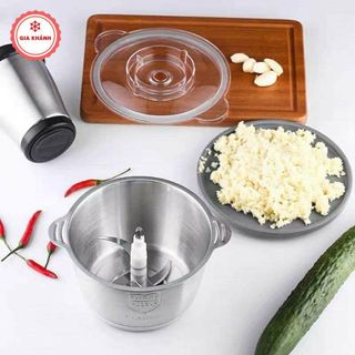 Máy Xay Thịt Đa Năng Cối 2L Inox 304, 4 Lưỡi Dao Thép Không Gỉ,Say Sinh Tố Thịt, Cá, Rau Củ Hoa Quả - LD2111