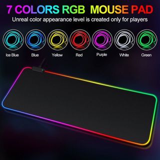Miếng Lót Chuột Chơi Game Viền LED RGB - Siêu Bền - Dày - Chống Nước - Chống Trượt - Nhiều Chế Độ Led