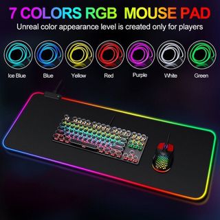 Miếng Lót Chuột Chơi Game Viền LED RGB - Siêu Bền - Dày - Chống Nước - Chống Trượt - Nhiều Chế Độ Led