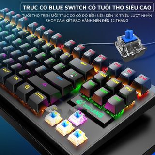 Bàn Phím Cơ Cho Máy Tính K2 Pro Led RGB - 10 Chế Độ Led Khác Nhau - Chính Hãng HD DESIGN