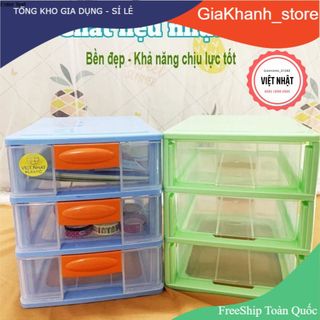 Tủ Nhựa Mini Đựng Mỹ Phẩm,Tủ Trong Suốt Để Bàn Đựng Đồ Đa Năng 3,4,5 tầng Việt Nhật- No3683/3684/3685
