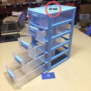 Tủ Nhựa Mini Đựng Mỹ Phẩm,Tủ Trong Suốt Để Bàn Đựng Đồ Đa Năng 3,4,5 tầng Việt Nhật- No3683/3684/3685