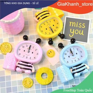 Đồng Hồ Báo Thức Để Bàn Cute , Hình Con Ong Nhiều Màu Sắc Dễ Thương Cho Bé