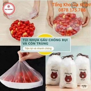 Gói 100C Màng Bọc Thực Phẩm Có Chun Co Giãn Tái Sử Dụng , Màng Bọc Thức Ăn Siêu Tiện Dụng LD2116