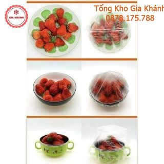 Gói 100C Màng Bọc Thực Phẩm Có Chun Co Giãn Tái Sử Dụng , Màng Bọc Thức Ăn Siêu Tiện Dụng LD2116