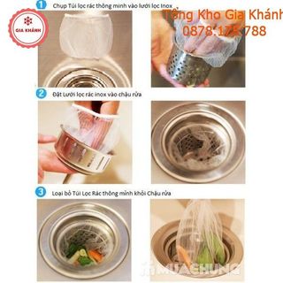 Túi Lọc Rác Bồn Rửa Bát Chén Sạch Sẽ , Tiện Lợi - Combo 100 Túi Siêu Rẻ - Mã LD2115