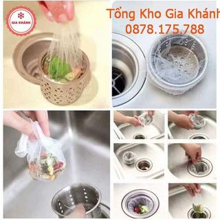 Túi Lọc Rác Bồn Rửa Bát Chén Sạch Sẽ , Tiện Lợi - Combo 100 Túi Siêu Rẻ - Mã LD2115