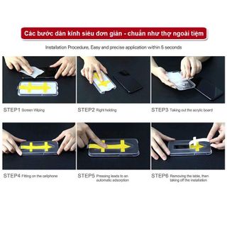 Cường Lực Tự Dán IP Blue Arrow - Khung Dán Tự Động - Tĩnh Điện - Chống Bám Bụi Khi Dán - Chính Hãng HD DESIGN
