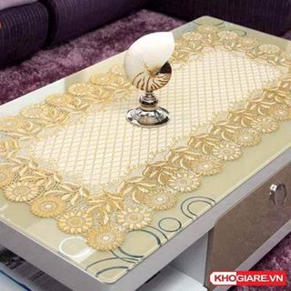 Khăn Trải Bàn-Thảm Trải Bàn Phong Cách Hoàng Gia Sang Trọng Bằng Nhựa Không Thấm Nước Kích Thước 60cm *120cm