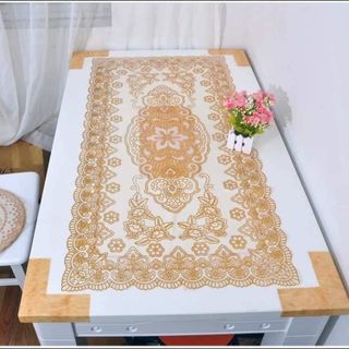 Khăn Trải Bàn-Thảm Trải Bàn Phong Cách Hoàng Gia Sang Trọng Bằng Nhựa Không Thấm Nước Kích Thước 60cm *120cm
